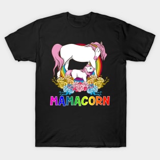 Cute Mamacorn Unicorn Mom Adorable Loving Mama T-Shirt